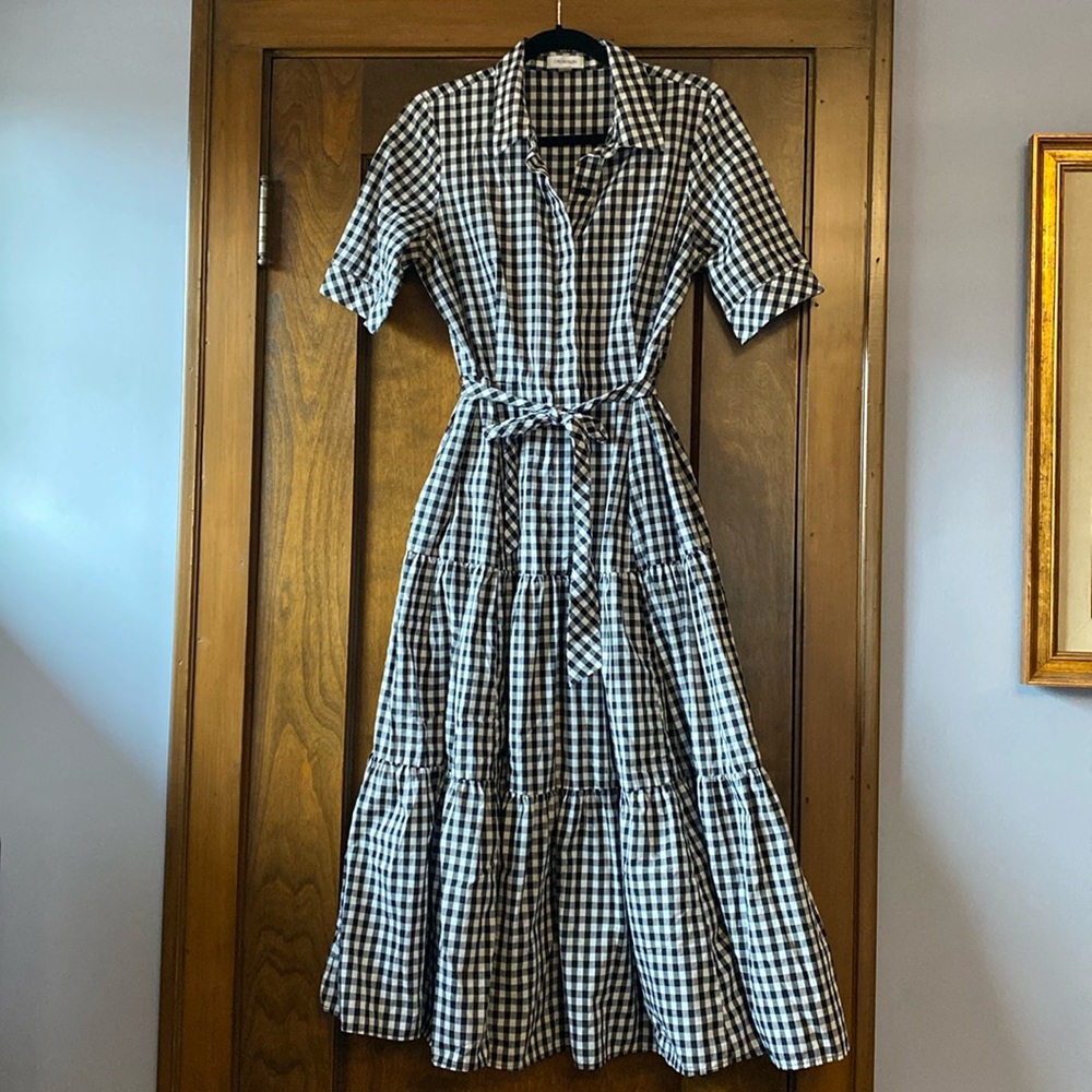 Picnic time! Calvin Klein tiered maxi shirt dress - size 10
